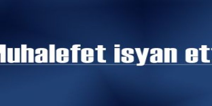 Muhalefet isyan etti