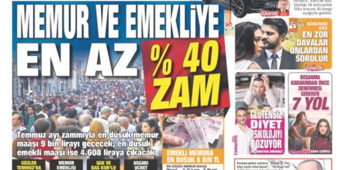 Sabah Gazetesi rekor kıran enflasyonu müjdeye bağladı. Vicdanı olan böyle başlık atar mı?