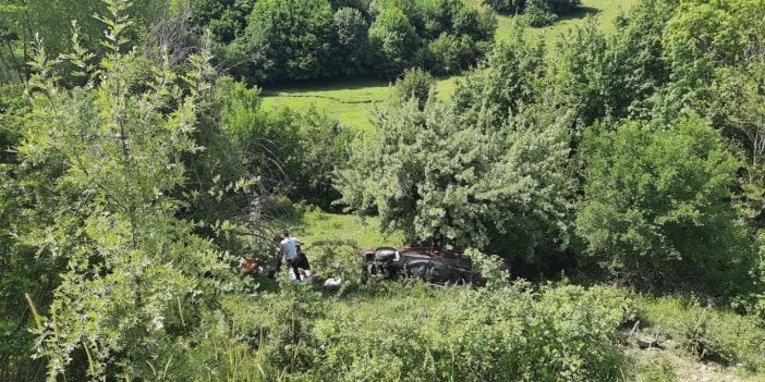 Kontrolden çıkan otomobil şarampole yuvarlandı: 3 yaralı