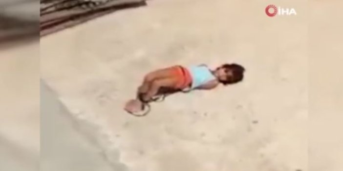 Hindistan'da 5 yaşındaki çocuğa akıl almaz ceza. İple bağlayıp güneşin altında bıraktılar