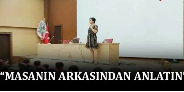 Kadın avukatı eğitim vermesi için çağırdılar. Etek giydiği için kürsünün arkasında anlat dediler. Mehmet Faraç skandala isyan etti