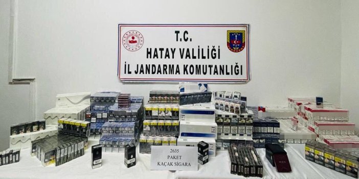Hatay'da 2 bin 635 paket kaçak sigara ele geçirildi