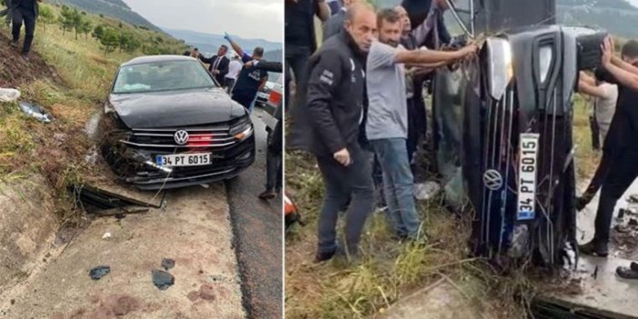 Meclis Başkanı Mustafa Şentop'un korumaları kaza yaptı