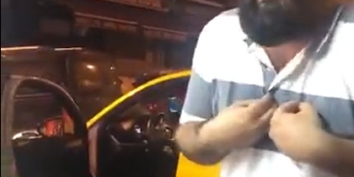 Müşterisini beklemek istemeyen taksici: Ben Müslüman’ım tekel bayi önünde durmam