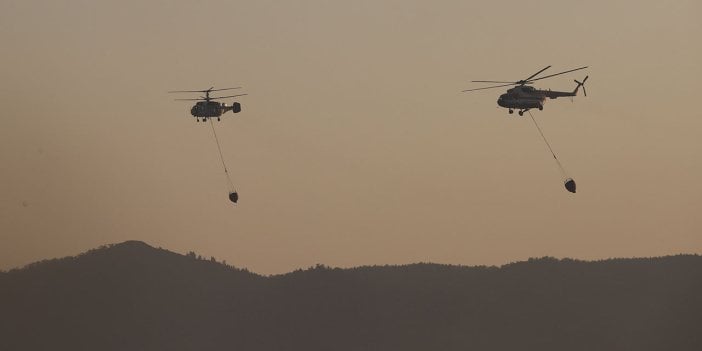 Muğla'da düşmesi sonucu orman yangını