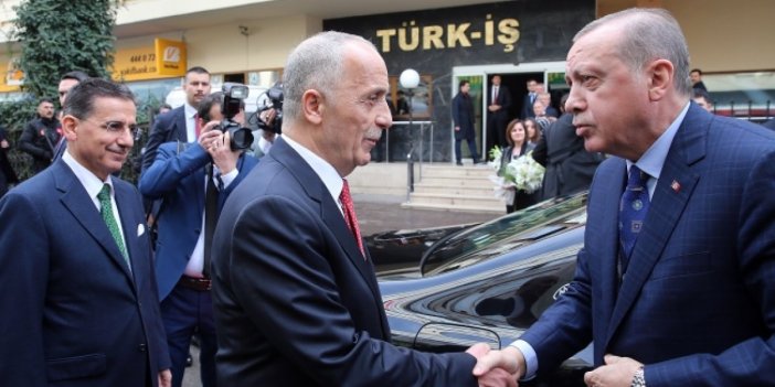 Cumhurbaşkanı Erdoğan’dan sürpriz görüşme. Türk-İş Başkanıyla görüştü
