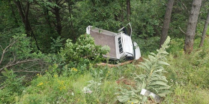 Bursa'da kamyonet şarampole yuvarlandı: 1 yaralı
