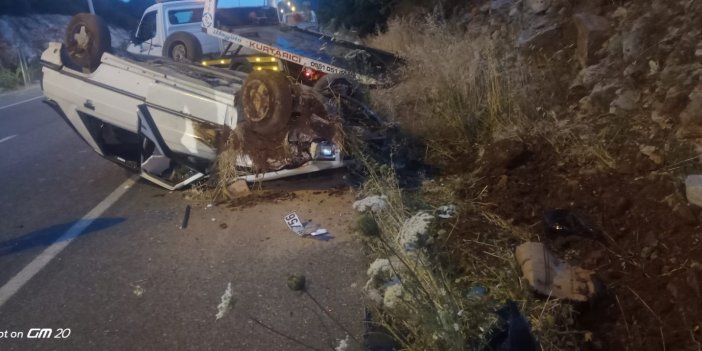 Kontrolünü kaybeden araç devrildi: 1'i bebek 5 kişi yaralandı