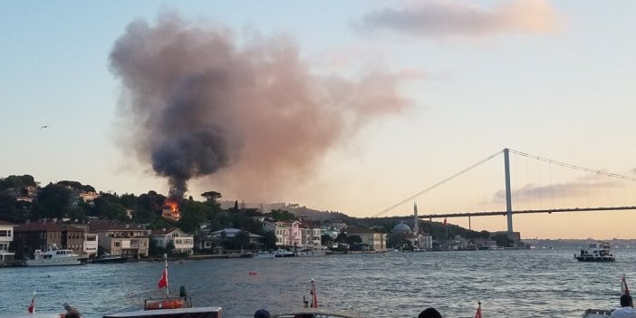 15 Temmuz Şehitler Köprüsü yakınında yangın