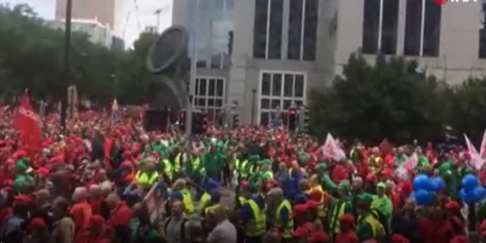 Belçika'da hayat pahalılığı işçileri sokağa döktü