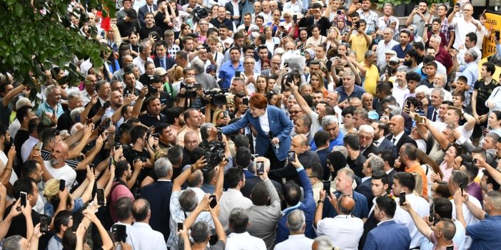 Meral Akşener'in esnaf ziyareti mitinge dönüştü. Akşener'den Erdoğan'a maaş göndermesi: Kendi maaşına da yüzde 40 zam yapıyor. Geçinemiyor ne yapsın