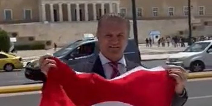 Mustafa Sarıgül Atina'yı zapt etti. Türk bayrağı açıp Miçotakis’e anlamlı mesaj verdi