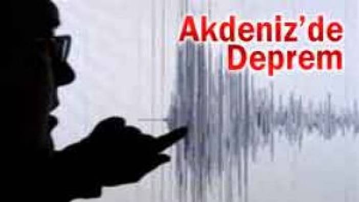 Akdeniz'de 4.3 büyüklüğünde deprem (19 Şubat 2013)