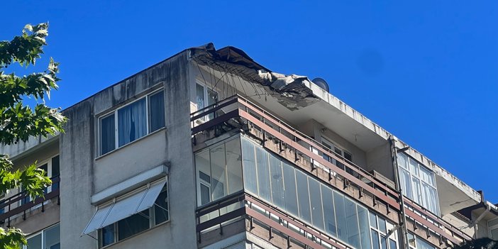 Kartal’da 8 katlı binanın çatısında çökme