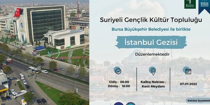 Türk gençleri KYK'dan aldığı krediyi nasıl ödeyeceğini kara kara düşünürken, AKP'li Bursa Belediyesi Suriyeli gençlere İstanbul'u gezdirecek