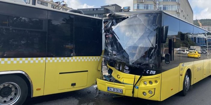 Ataşehir’de iki İETT otobüsü birbirine girdi