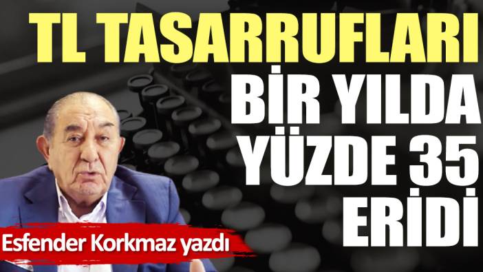 TL tasarrufları bir yılda yüzde 35 eridi