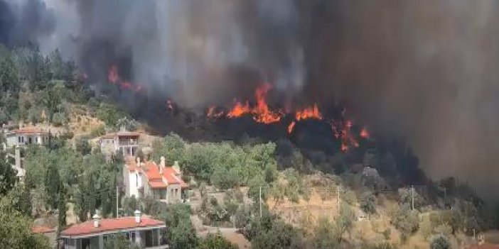 Datça’daki yangın büyüyor. 7 uçak 15 helikopter ile müdahale ediliyor yangın sönmüyor
