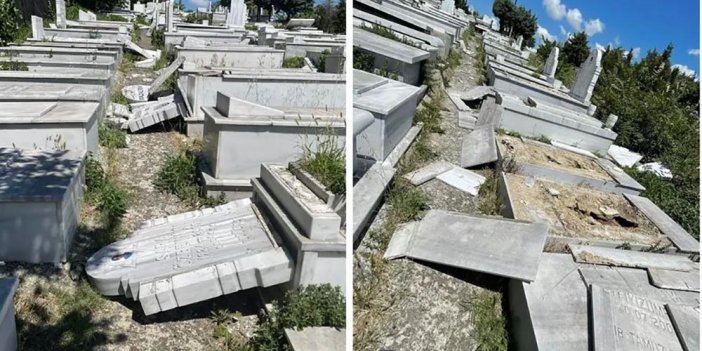 Yahudi Mezarlığı’na çirkin saldırı! Mezar taşlarını parçaladılar…