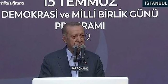 Cumhurbaşkanı Erdoğan Saraçhane'deki 15 Temmuz anmasında konuştu