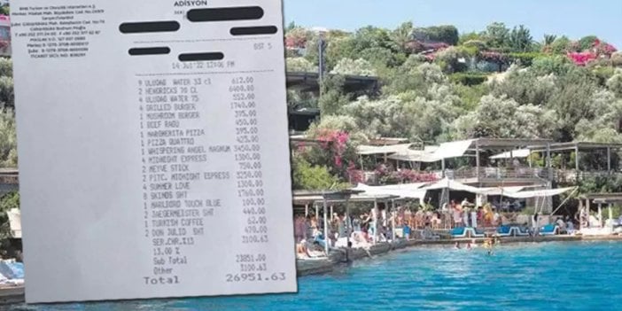 Bodrum’da tatilciye gelen bu hesap Miami'de bile gelmez. Maça Kızının adisyonu müşteriyi ispati sekizlisine çevirdi