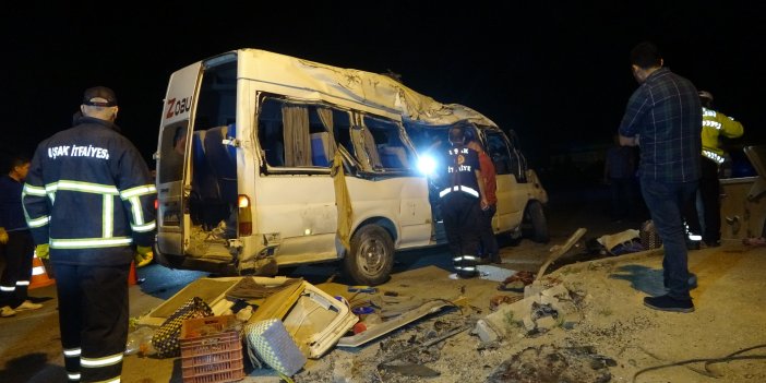 Tarım işçilerini taşıyan minibüs devrildi: 1 ölü, 3'ü ağır 14 yaralı