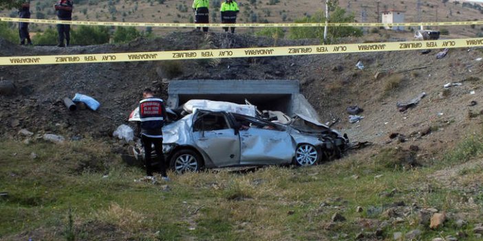 Yozgat'ta menfeze düşen otomobil: 1 ölü 2 yaralı