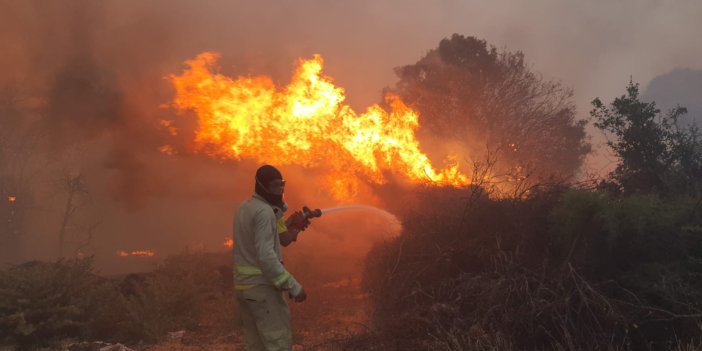 Manisa'daki orman yangını büyüyor. Evler boşaltılırken vatandaşlar tahliye ediliyor   