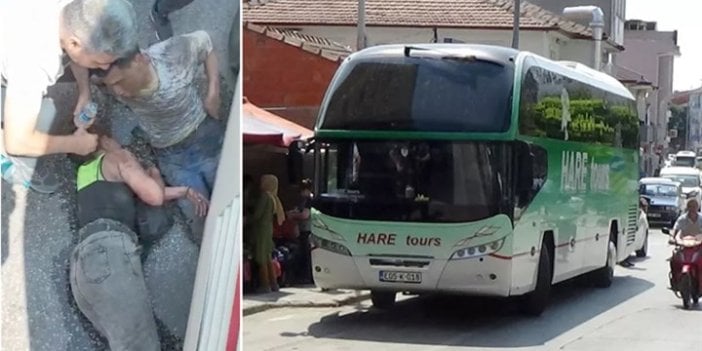 Çığlıkları duyan şoför öyle bir frene bastı ki. Gördükleri karşısında şoka girdi. 2 göçmen, yanmak üzereyken Otobüsün motor kısmında bulundu