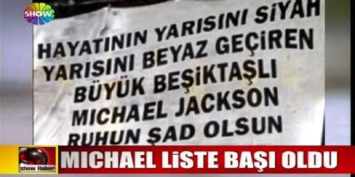 Beşiktaş taraftarından unutulmaz Michael Jackson pankartı