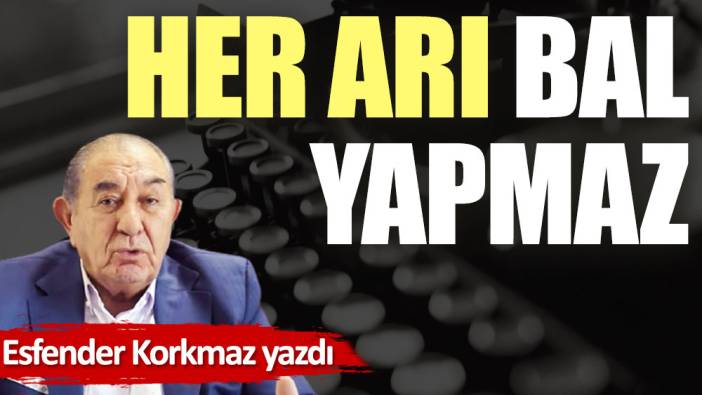 Her arı bal yapmaz