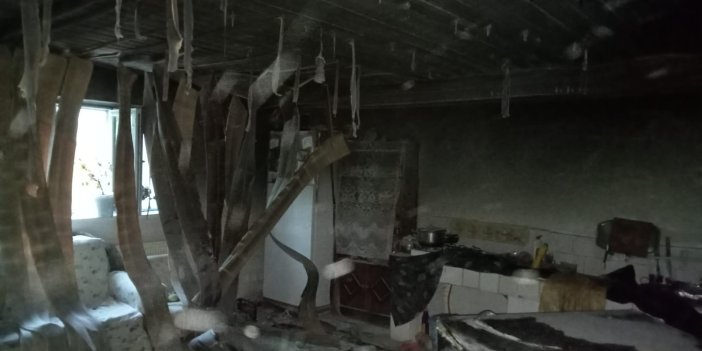 Erzurum'da evin çatısında yangın: 1 yaralı