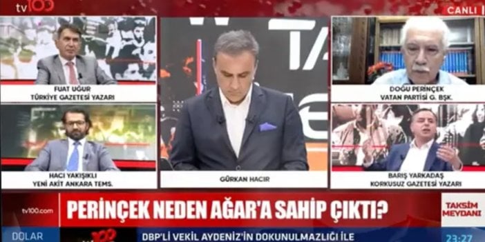 Canlı yayında ‘şehit’ tartışması! Doğu Perinçek ile Barış Yarkadaş birbirine girdi