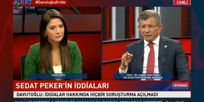 Davutoğlu'ndan canlı yayında ağır açıklama: Türkiye kokain ticaretinin merkezi olarak anılıyor