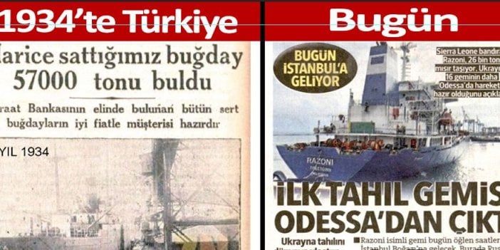 1934'ye buğday ihraç eden Türkiye, bugün Odessa'dan ithal buğday bekliyor