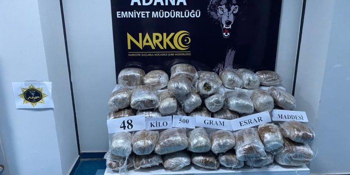 Adana'da 48 kilo uyuşturucu ele geçirildi