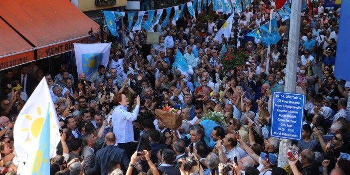 Yalova'da Meral Akşener'e sevgi seli. Kalabalık sokağa sığmadı taştı