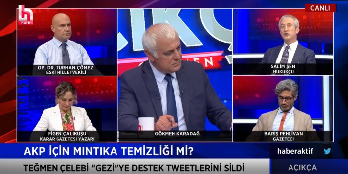 Halk TV'de Teğmen Çelebi açıklaması. Hukukçu Şen konuştu 3 konuk ve Gökmen Karadağ sessizce dinledi. Stüdyoda derin sessizlik oldu