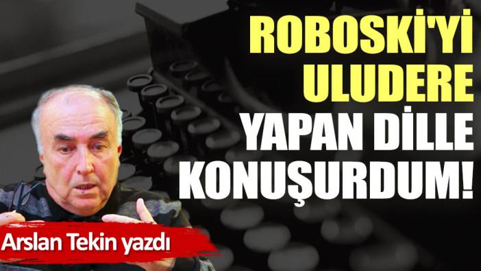 Roboski'yi Uludere yapan dille konuşurdum!