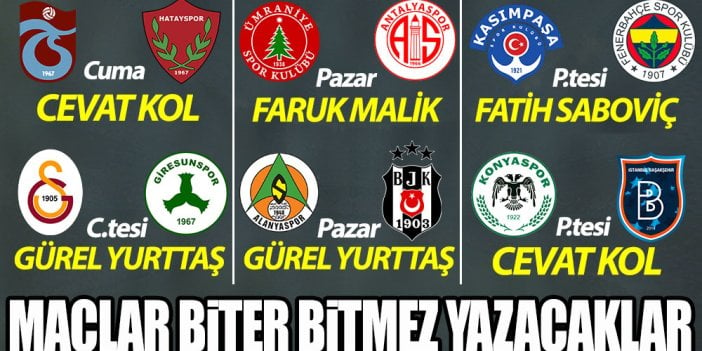 Süper Lig'de heyecan yine Yeniçağ'da yaşanacak! Maçlar biter bitmez yazacaklar