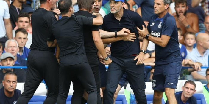 Conte ile Tuchel tekme tokat kavga etti. Premier Lig'de görülmemiş olay. 90+6'da gelen gol çıldırttı. İnanılmaz görüntüler