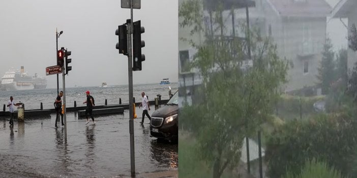 Yağmur İstanbul’un üstüne kabus gibi çöktü. Sular arabaları yuttu yollar kapandı. Deniz taştı