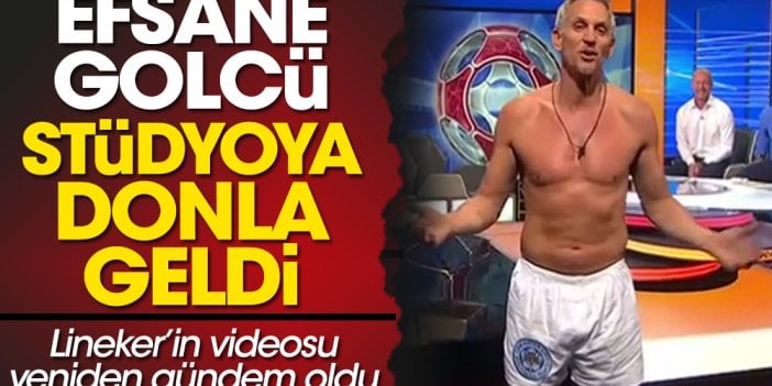 İngilizlerin efsane golcüsü Lineker canlı yayına donla geldi. İddiaya girip kaybetmişti. Sözünü tuttu