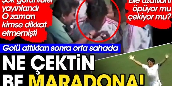 Maradona'nın gol sonrası saha içinde ne çektiği gündem oldu. Sosyal medyada uyuşturucu yorumları yapıldı