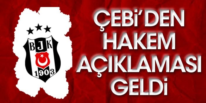 Beşiktaş'tan hakem tepkisi