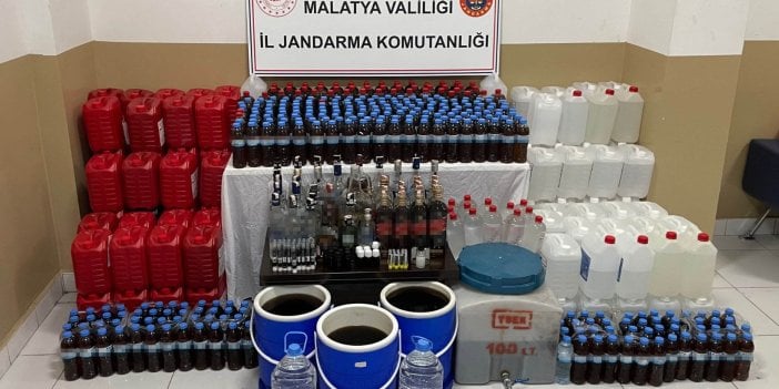 Malatya'da bin 100 litre kaçak alkol ele geçirildi