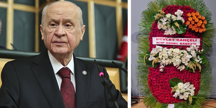 Devlet Bahçeli'den AKP'ye kutlama çelengi: 2023 çiçek ve 21 turuncu gül...