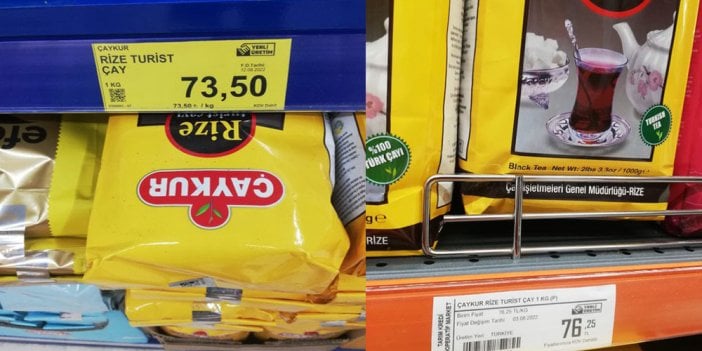 Tarım Kredi'de 76,25 TL'ye satılan Çaykur çayın zincir marketlerde 73,50 TL. İndirim yerine bindirim ortaya çıktı