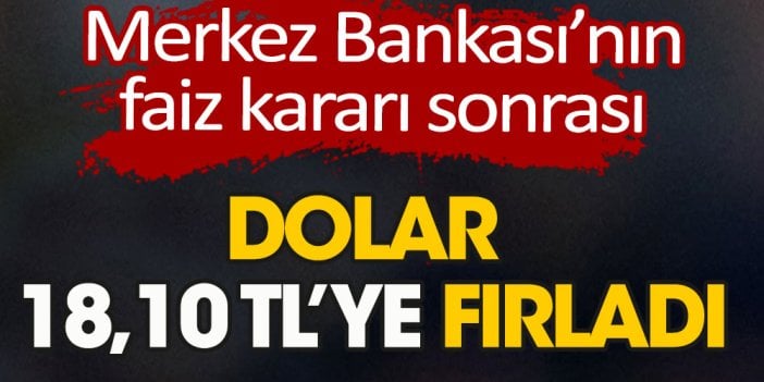 Merkez Bankası'nın faiz kararı sonrası dolar patladı