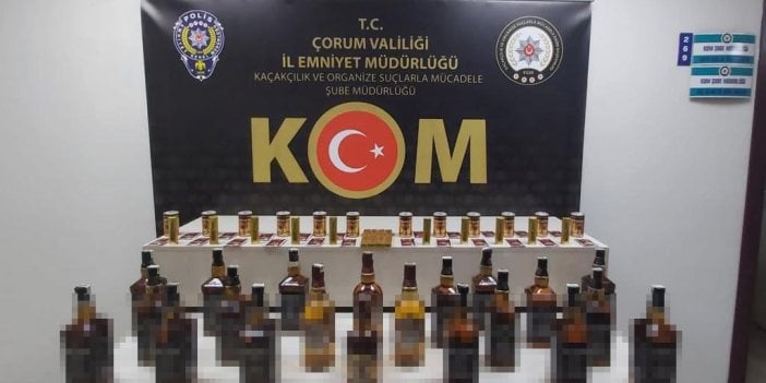 Çorum'da kaçak içki operasyonu